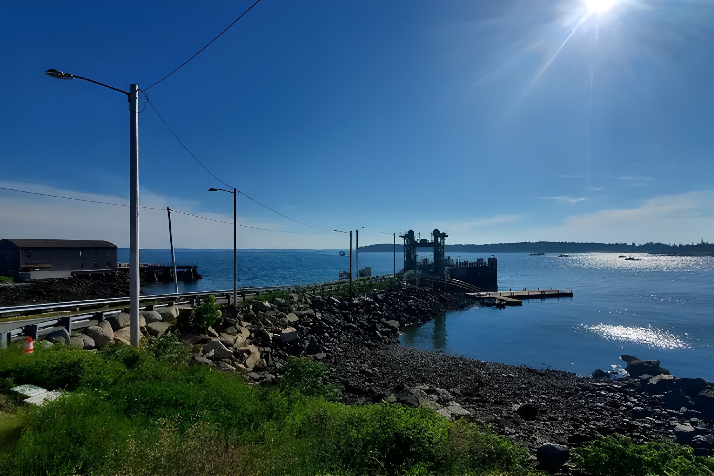 Lincolnville Maine ferry terminal to Islesboro with ocean view and dock